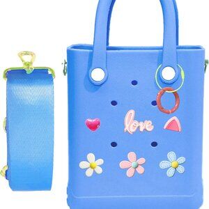 Rubber Beach Tote Bag Waterproof Washable Lightweight Adjustable Strap